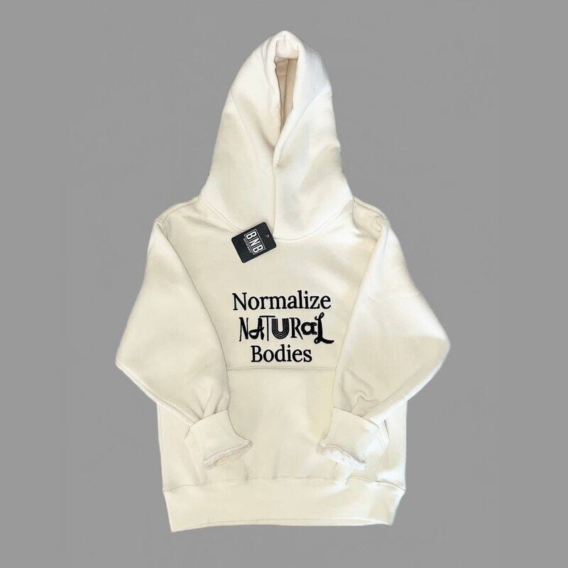 Built Not Bought Heavyweight Pullover Hoodie;  Beige