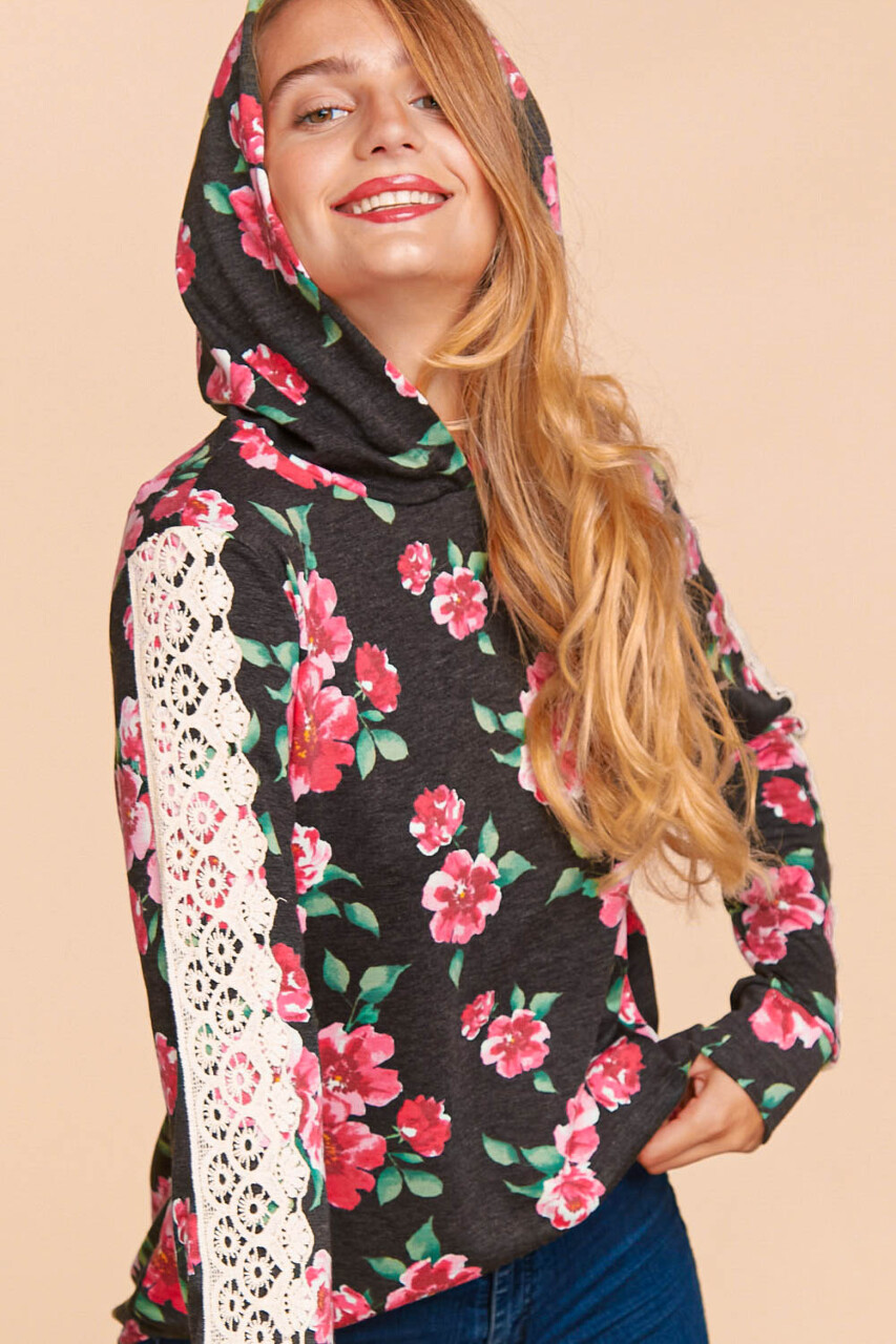 Flowers and Lace Hoodie