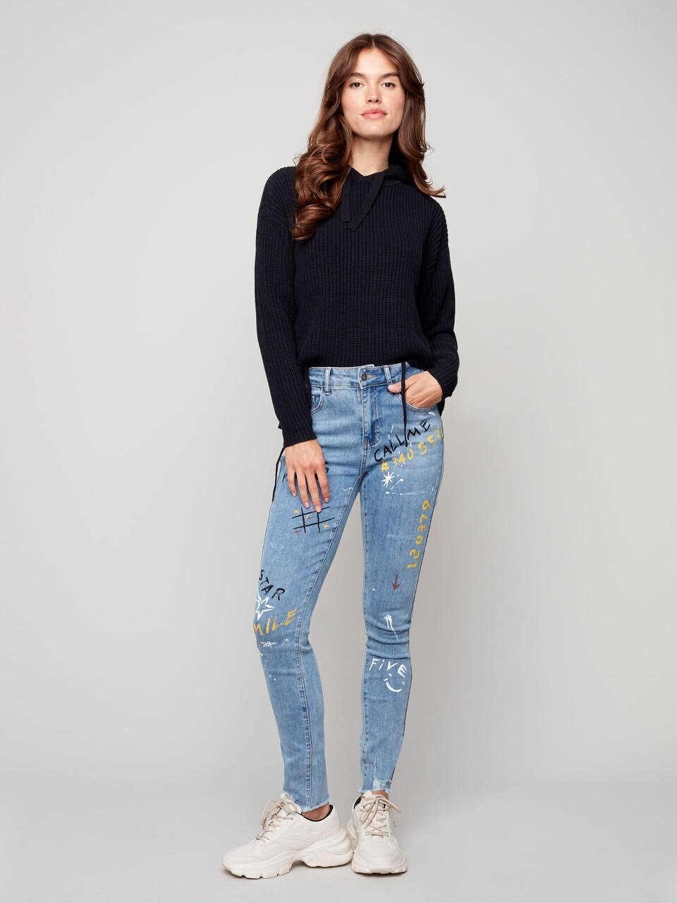 Tic Tac Toe Painted Jeans, Charlie B