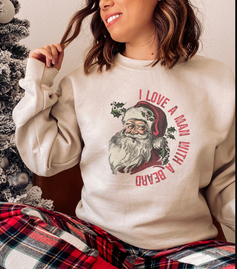 Santa Sweatshirt, White