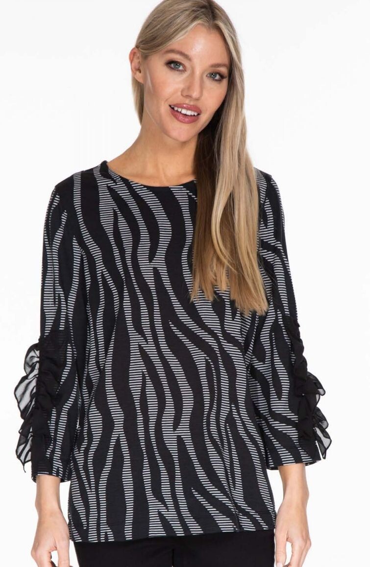 Glam ruffle trimmed top. Multiples  