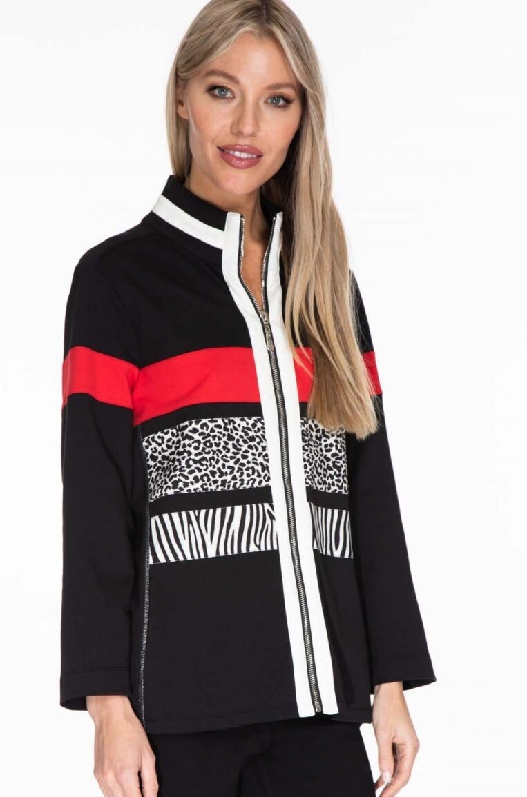 Dynamite Color block jacket, zip front. Multiples