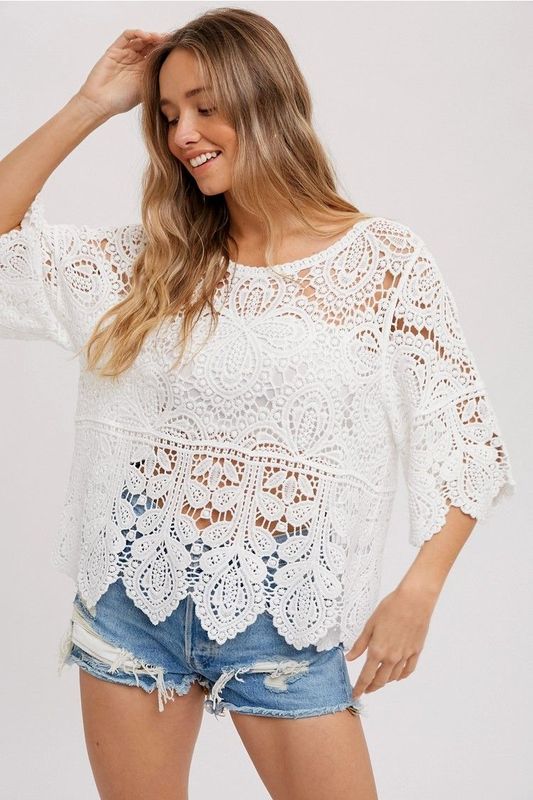 Exquisite Cotton Crochet Top
