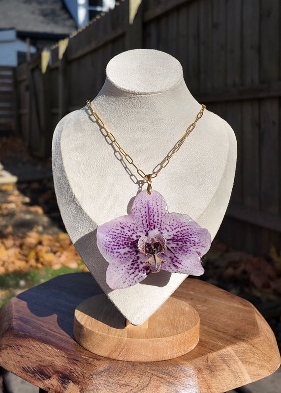 Purple Orchid Necklace