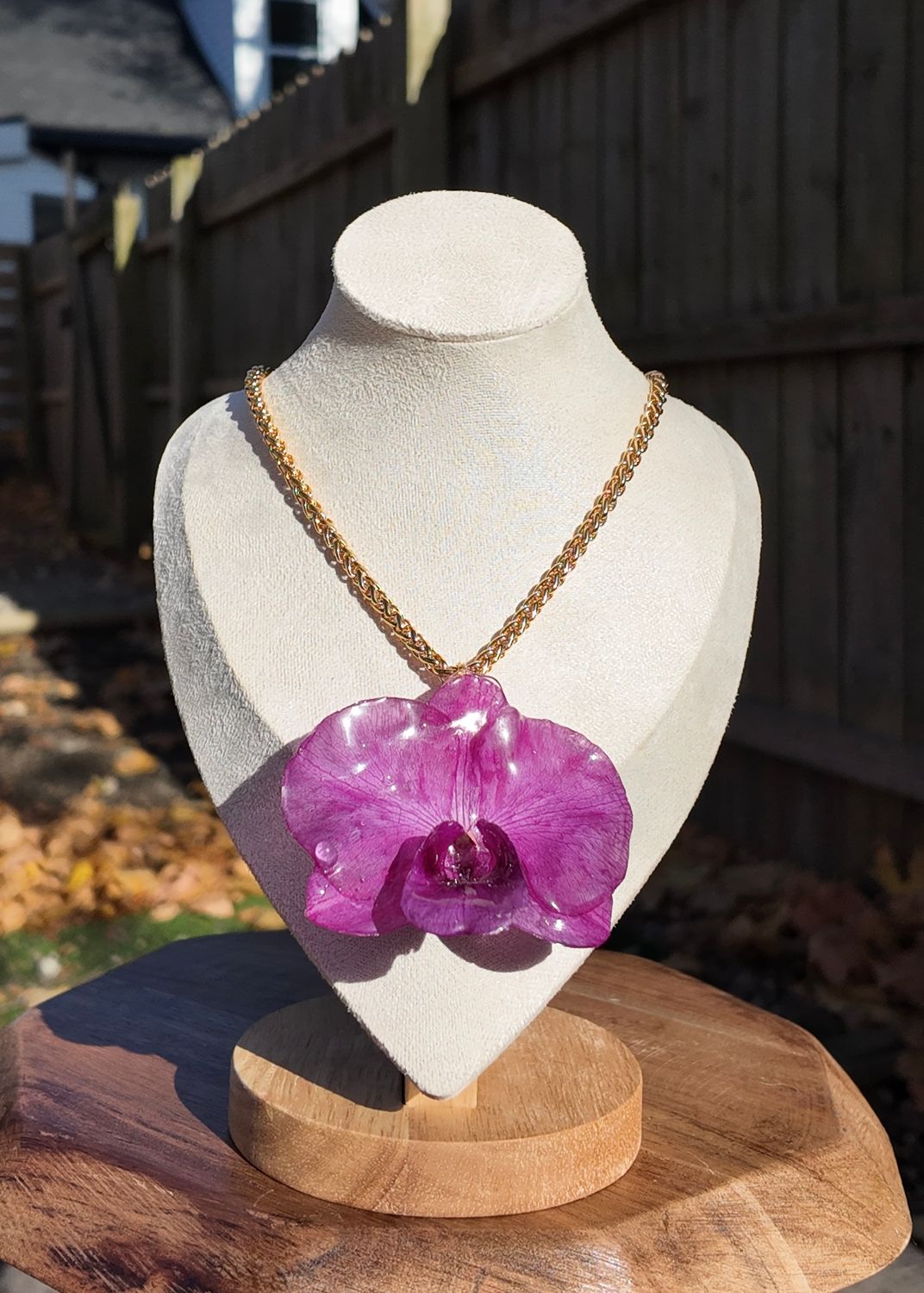 Purple Orchid Necklace