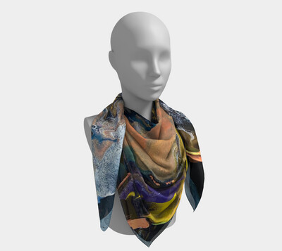 SHIMMER SQUARE SILK SCARF