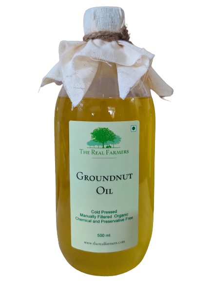 Cold Pressed (Kacchi Ghani) Groundnut Oil - 500 ml.