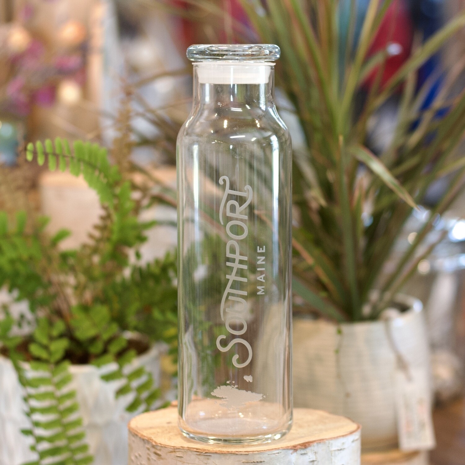 SPT Glass Water Bottle w/ Lid