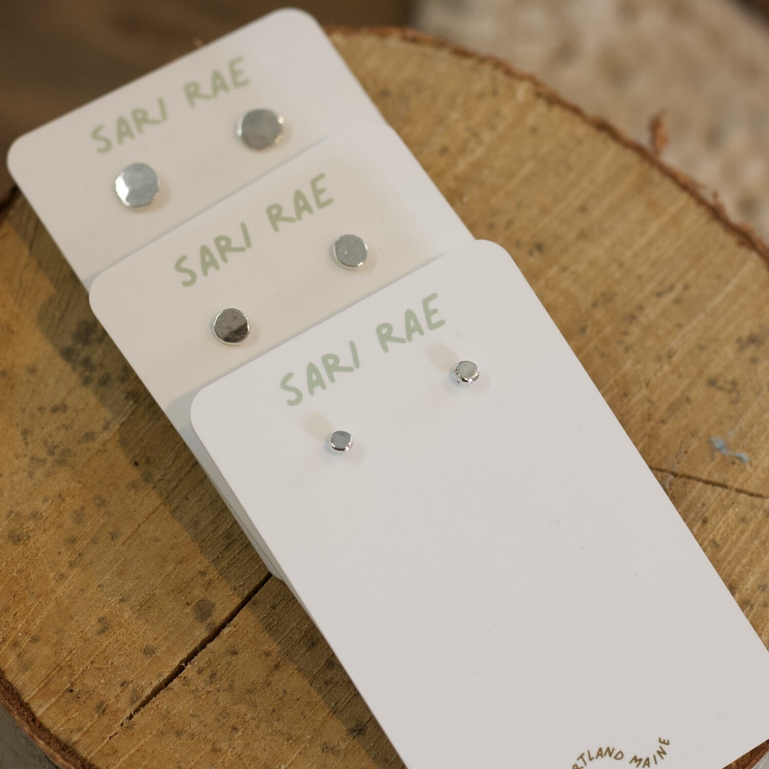 Sari Rae Silver Dot Studs