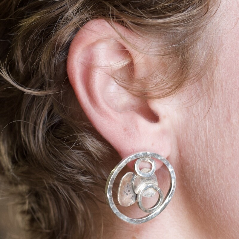 Leslie Weaver Discs and Circles Earrings