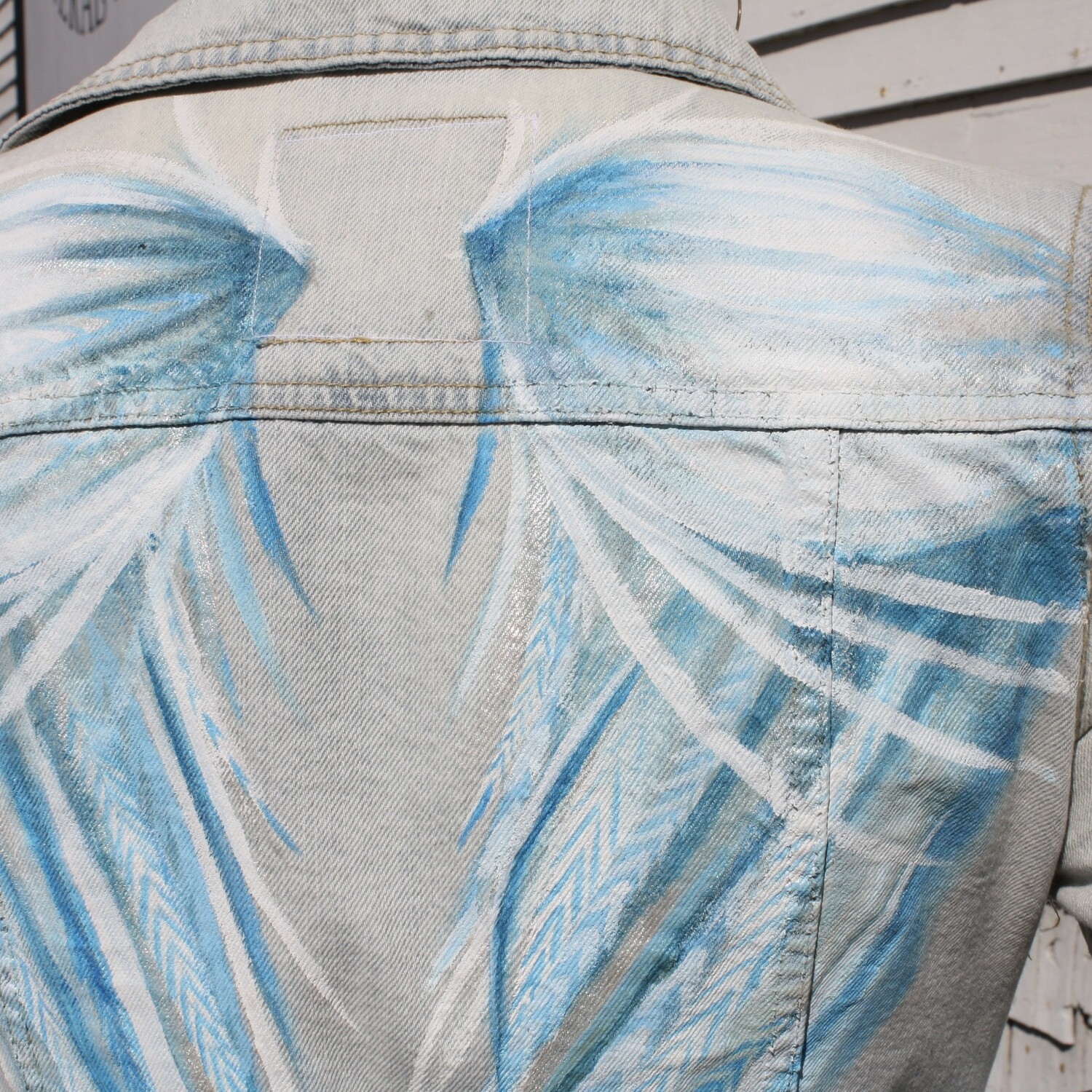 Morgan Mitchell Hand Painted Denim Jacket, Color: Wing