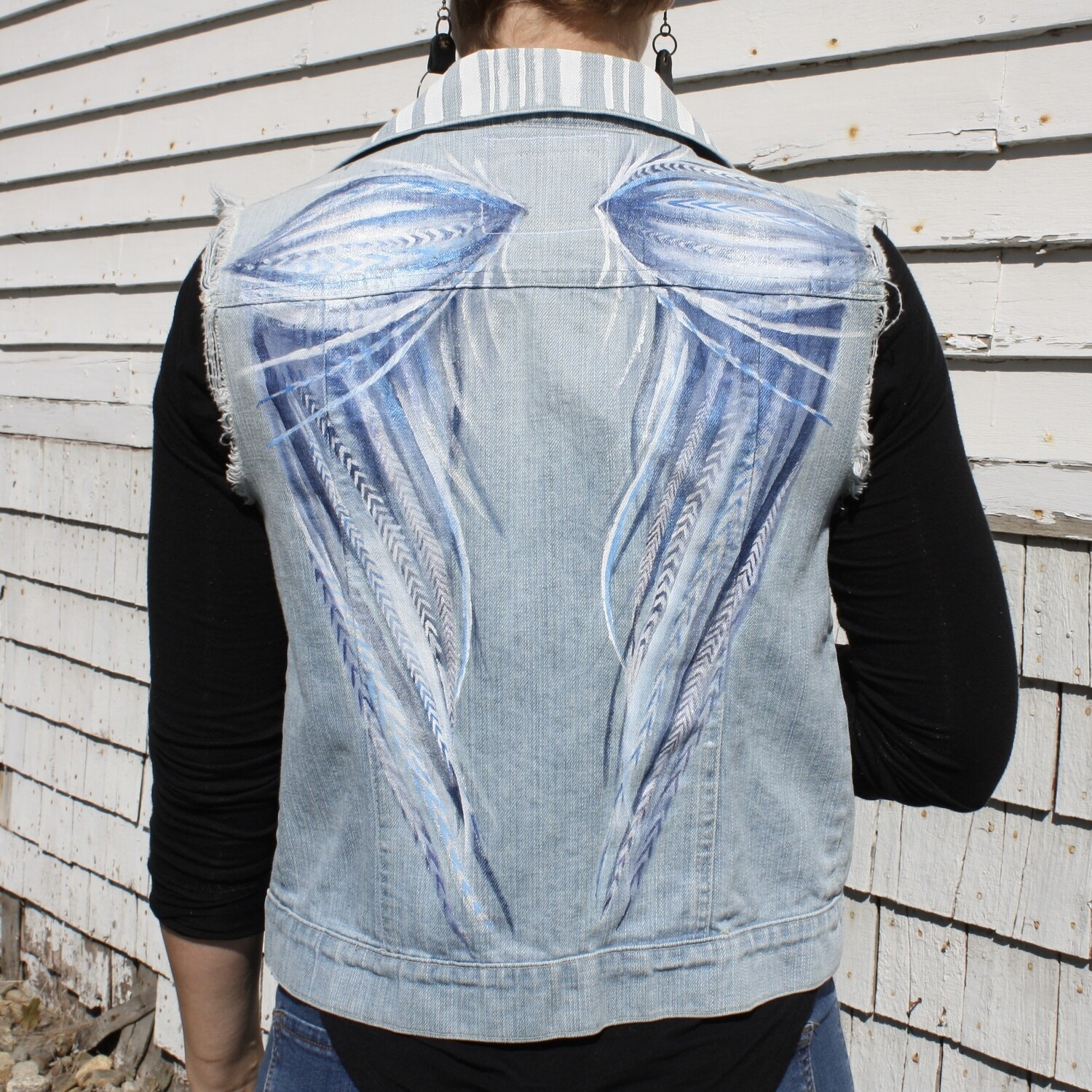 Morgan Mitchell Hand Painted Denim Vest