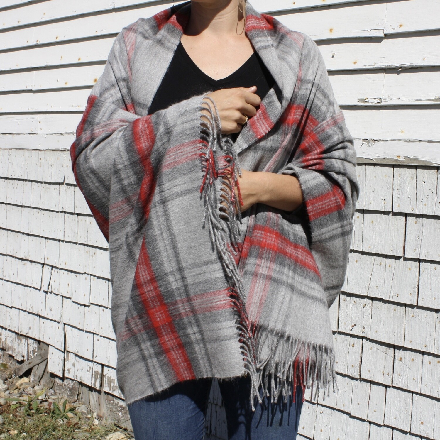 Peruvian Link Plaid Baby Alpaca Throw Blanket
