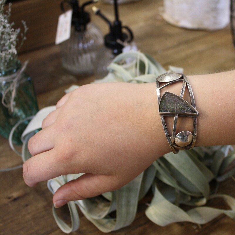 Leslie Weaver Design Cuff Bracelet - Stone