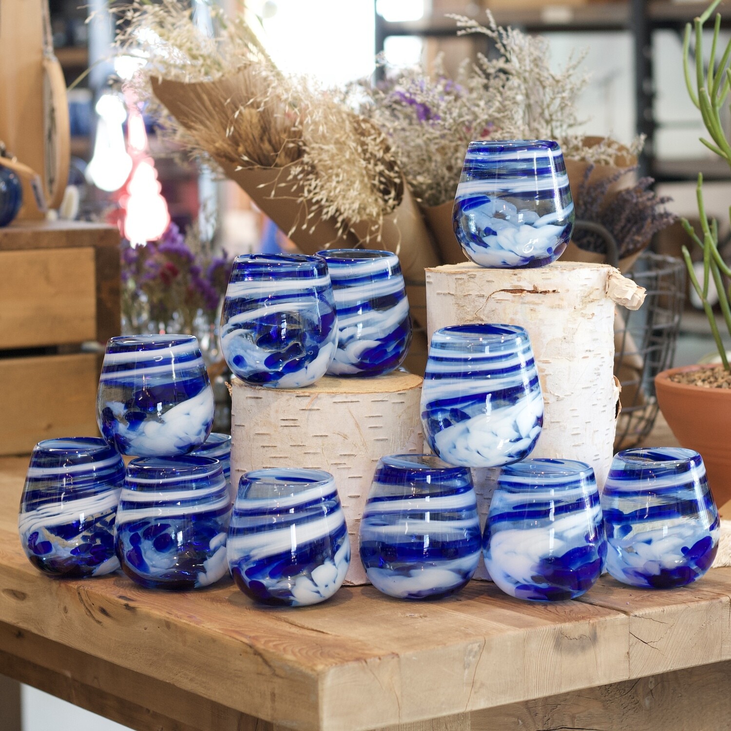 Belfire Glass Stemless Wineglasses