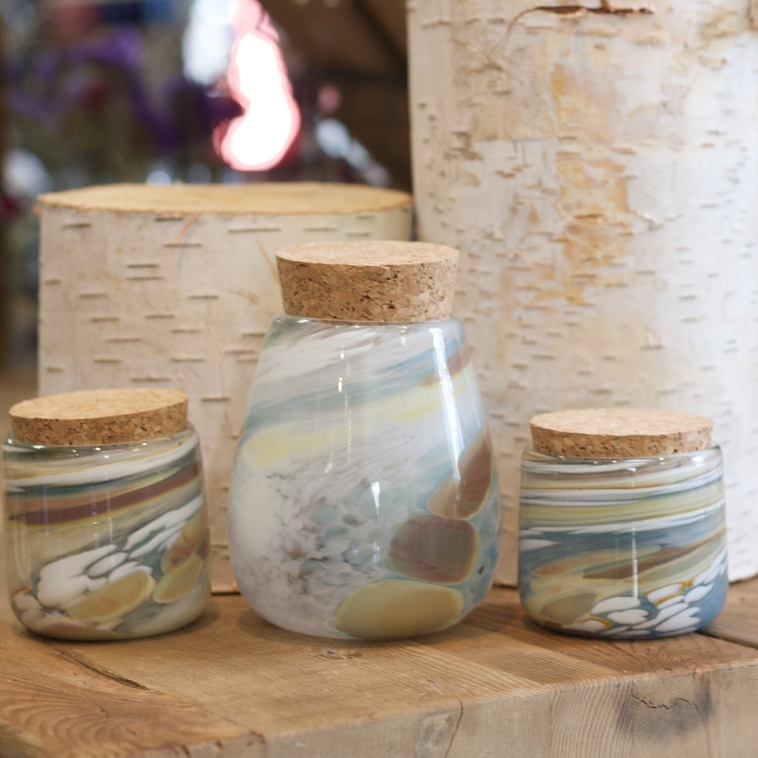 Belfire Glass Corked Jars