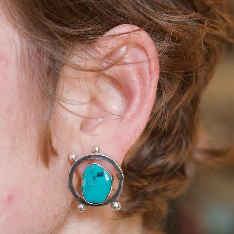 Leslie Weaver Turquoise Stud Earrings