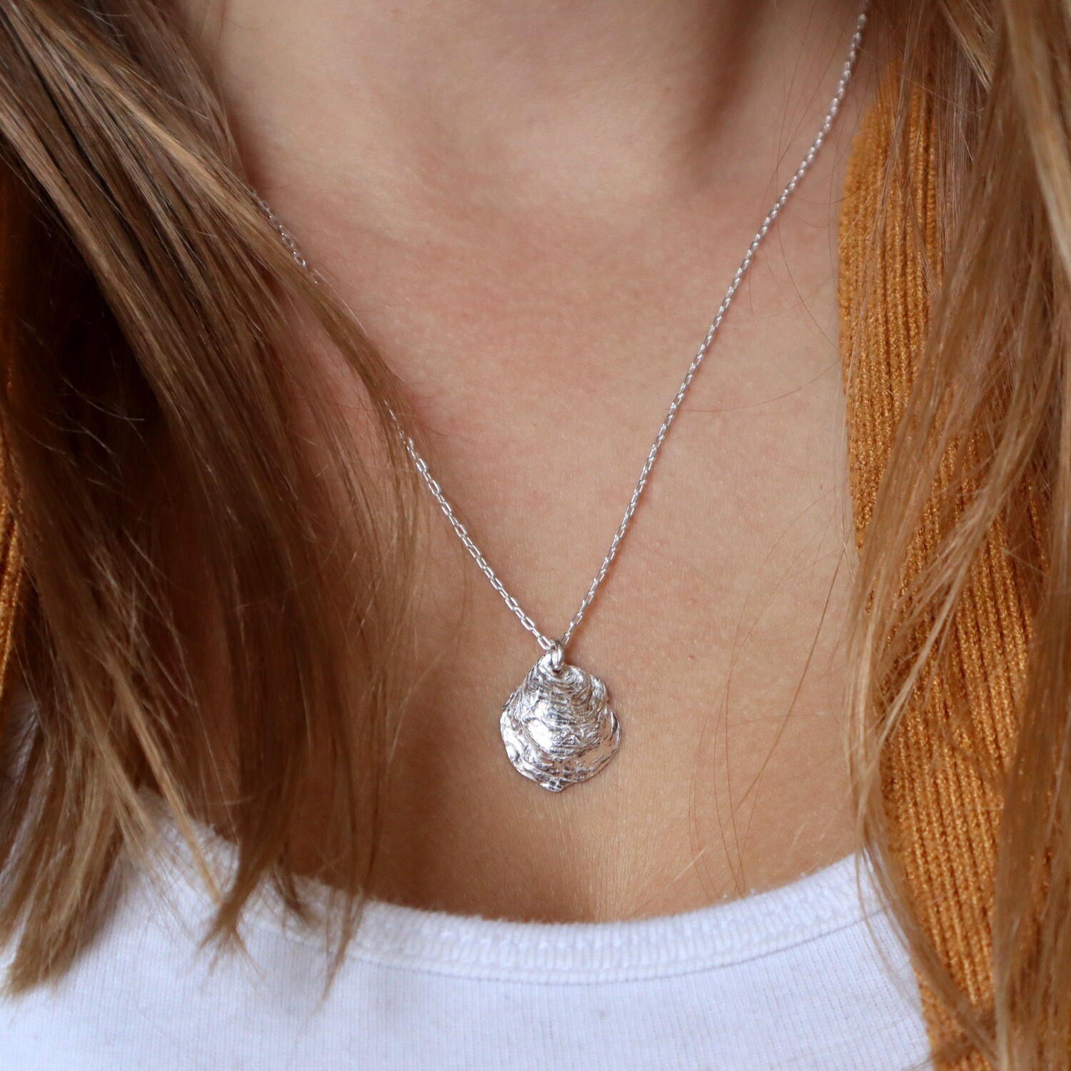 Maine Yoga Jewlery Oyster Necklace