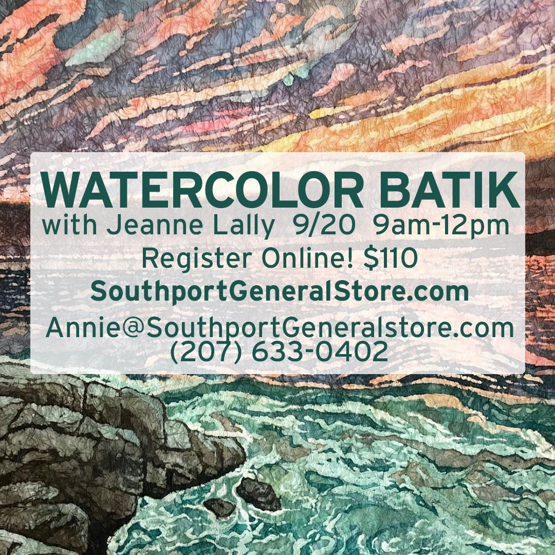 9/20 Watercolor Batik Workshop