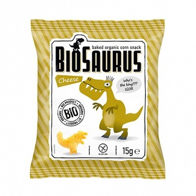 Cнеки кукурузные с сыром BioSaurus 15г