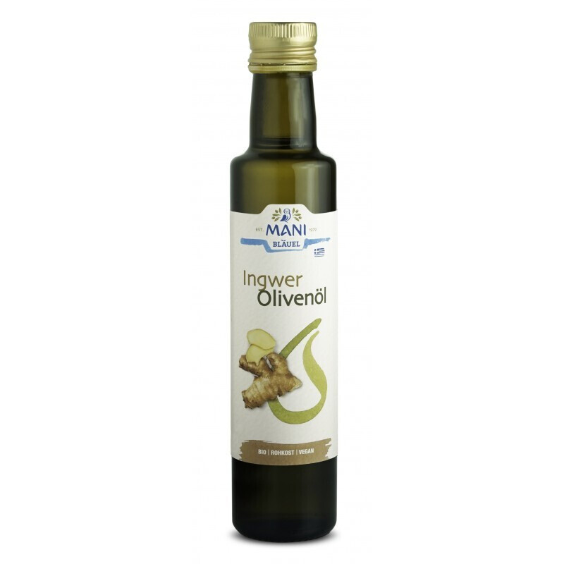 Оливковое масло с имбирем, MANI, бутылка 0,25 л