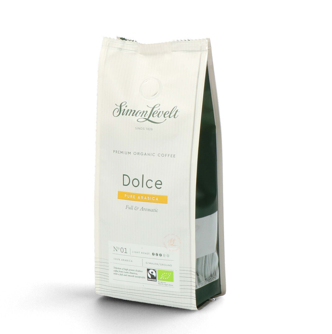 Кофе натуральный жареный молотый DOLCE (100% Арабика),  Simon Levelt 250 г.