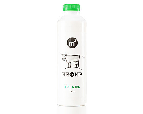 Кефир из цельного молока 3,2-4%, Ферма М2, 750 г