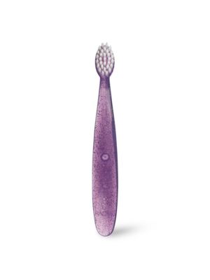 Щётка зубная для детей "Totz", фиолетовая с блёстками очень мягкая Radius с 18 месяцев