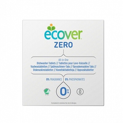 Универсальные таблетки для посудомоечных машин Ecover ZERO, 3-в-1, 500 г (25 штук)