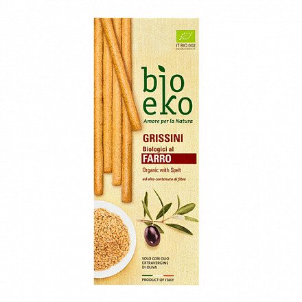 Хлебные палочки-гриссини из спельты, Bio Eko, 125 г