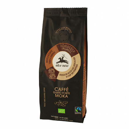 Кофе натуральный жареный  молотый МОКА 100% Арабика БИО,  Alce Nero, 250 гр