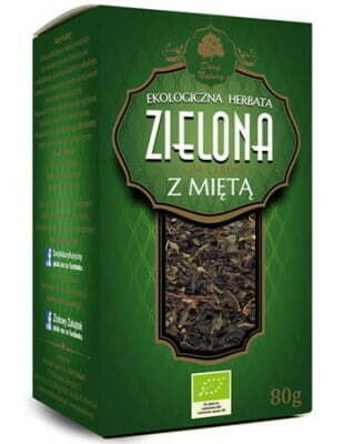 Чай зелёный цейлонский с мятой ЭКО, Dary Natury, 80 г