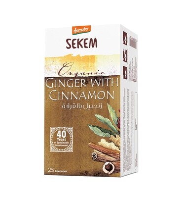 Органический пряный чайный напиток имбирь+корица, "Евролист", Demeter,25*2г, SEKEM