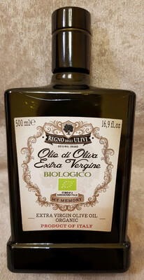 Масло оливковое нерафинированное Extra Virgin ORGANIC REGNO, REGNO DEGLI ULIVI, 500 мл