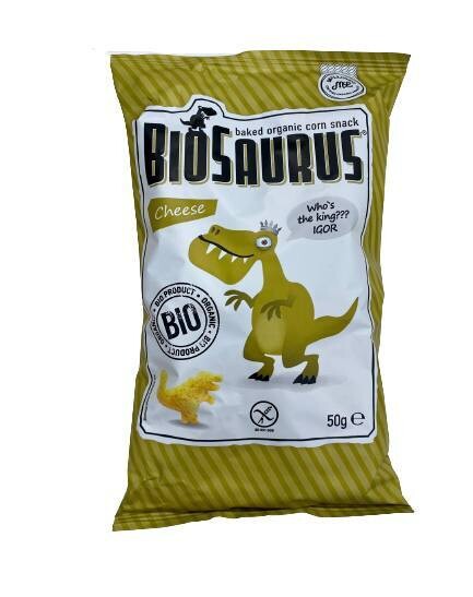 Cнеки кукурузные с сыром, BioSaurus, 50 г