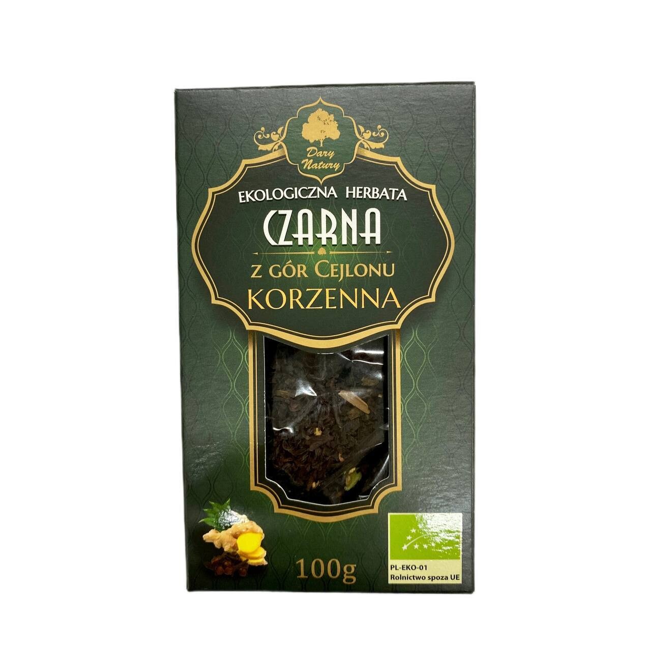 Чай чёрный цейлонский пряный ЭКО, Dary Natury, 100 г