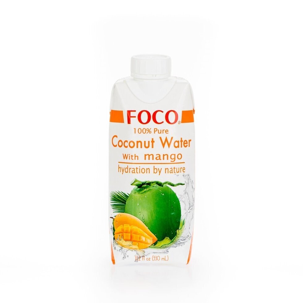 Кокосовая вода с манго, без сахара, FOCO, 330 мл