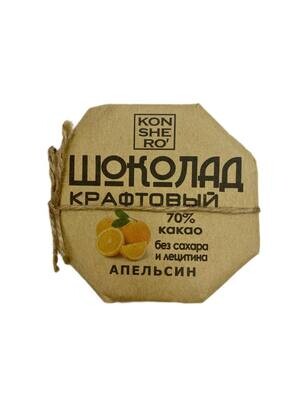Шоколад на меду с апельсином, KONSHERO, 50 г