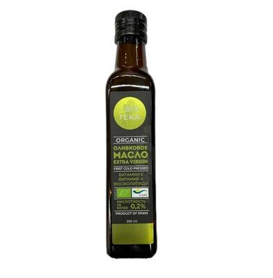 Оливковое масло Extra Virgin нерафинированное, Bioteka, 250 мл