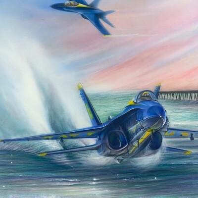 Blue Angel #6 Over Pensacola Beach (HD Metal)