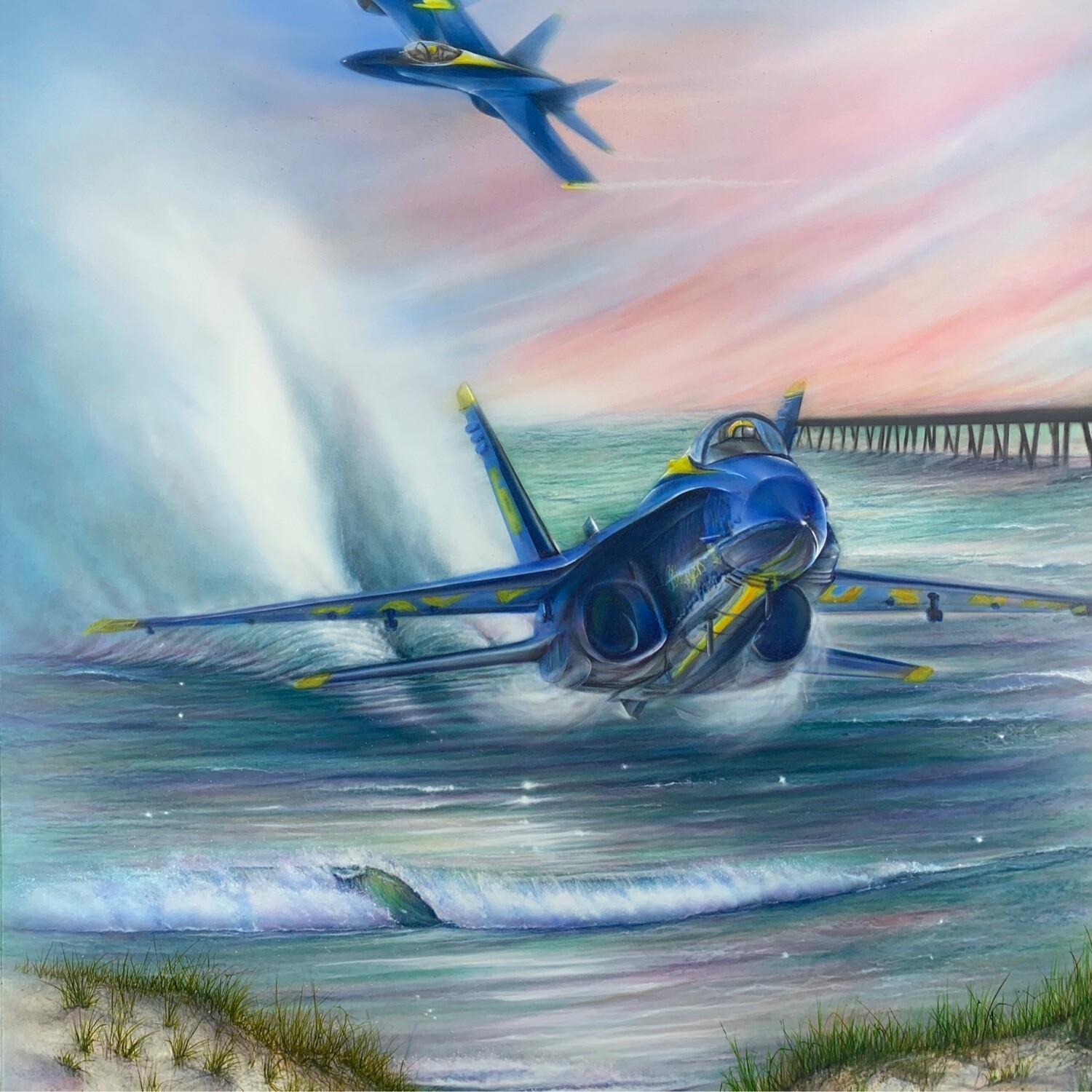 Blue Angel #6 Low Pass Over Pensacola Beach - Original