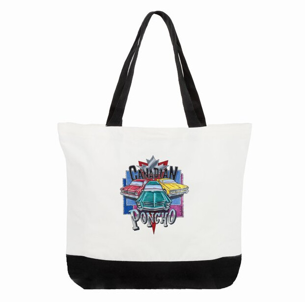 Canadian Poncho Large Cotton Tote Bag
