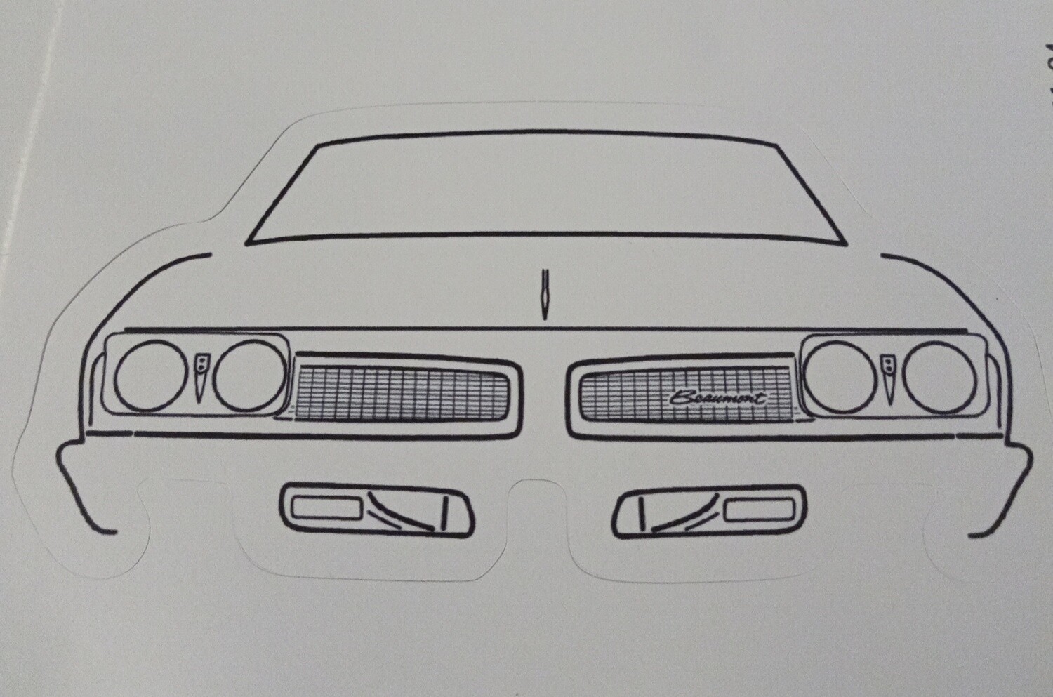 1969 Beaumont Front View Sticker