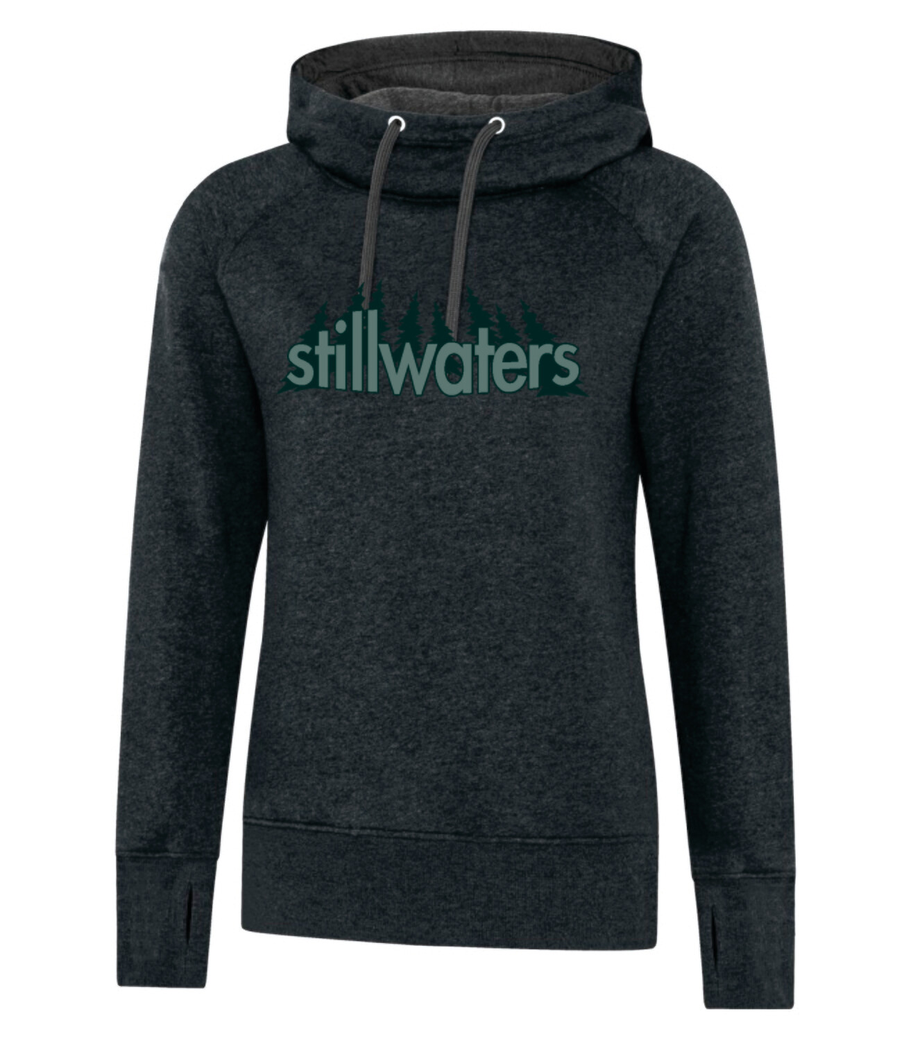 ​Ladies Vintage Hooded Sweatshirt, Colour: Heather Black