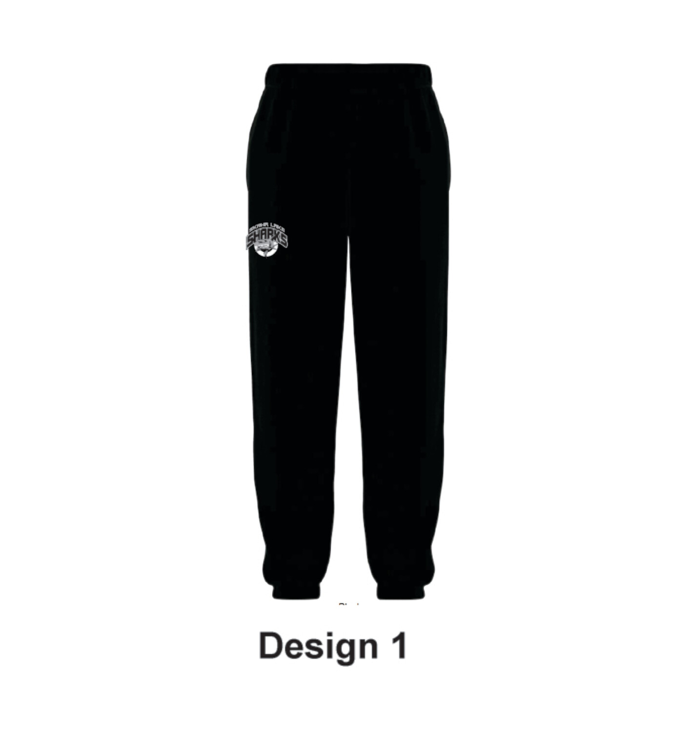 Sweatpants, Embroidered Design: Design #1 Embroidered