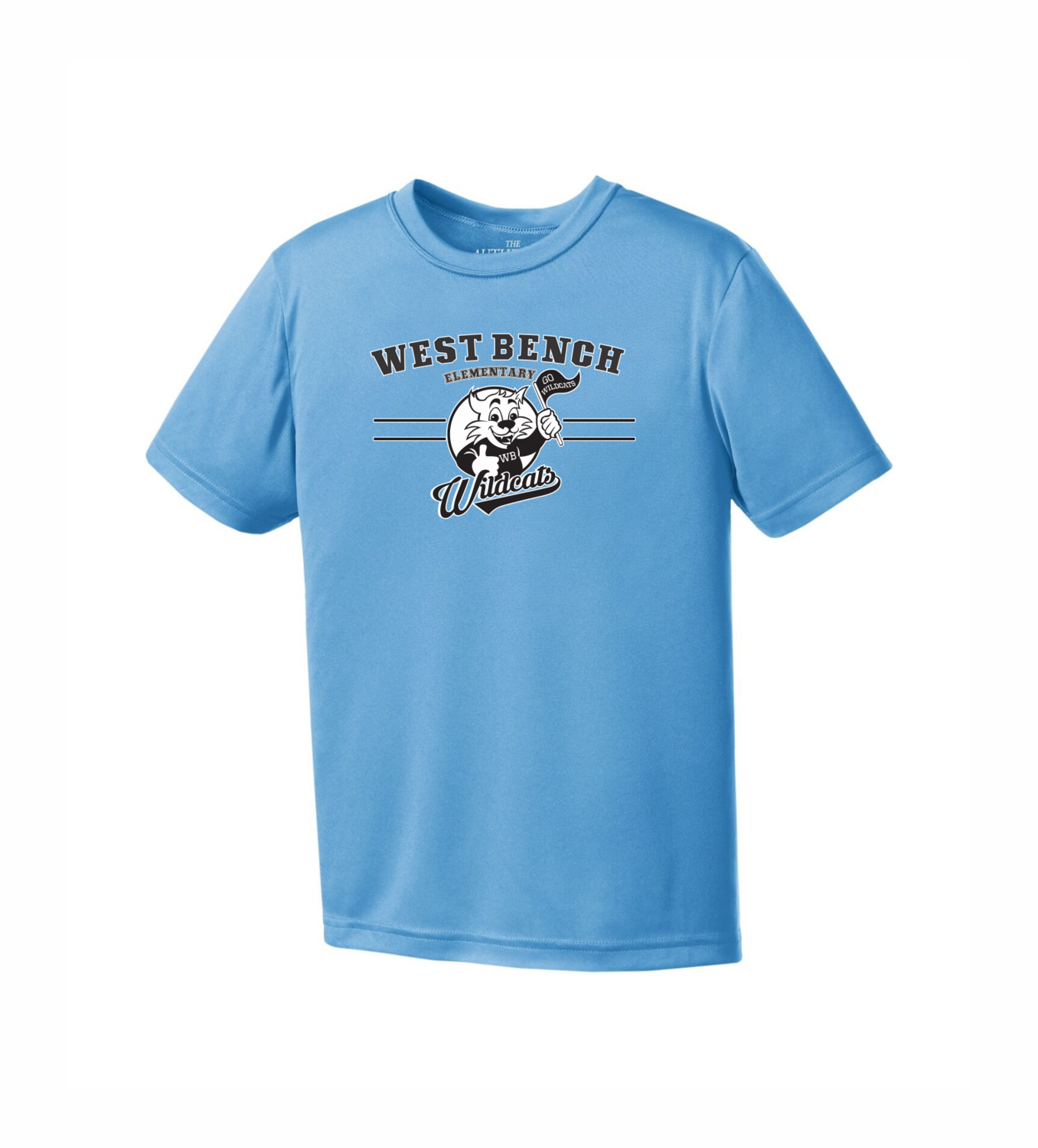 Polyester Wicking T-Shirt, Colour: Carolina Blue