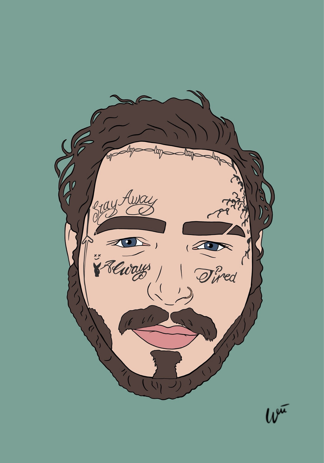Post Malone Green Edition A3