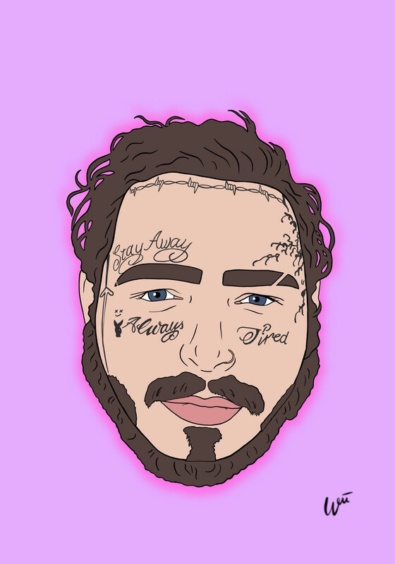 Post Malone Pink Edition A3