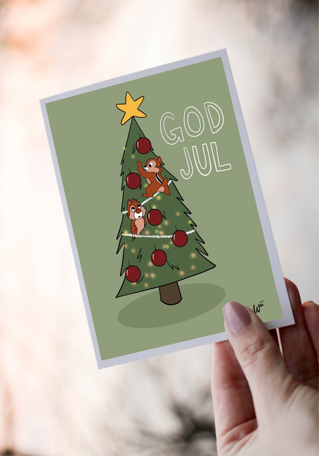 Snipp Snapp Juletre Julekort