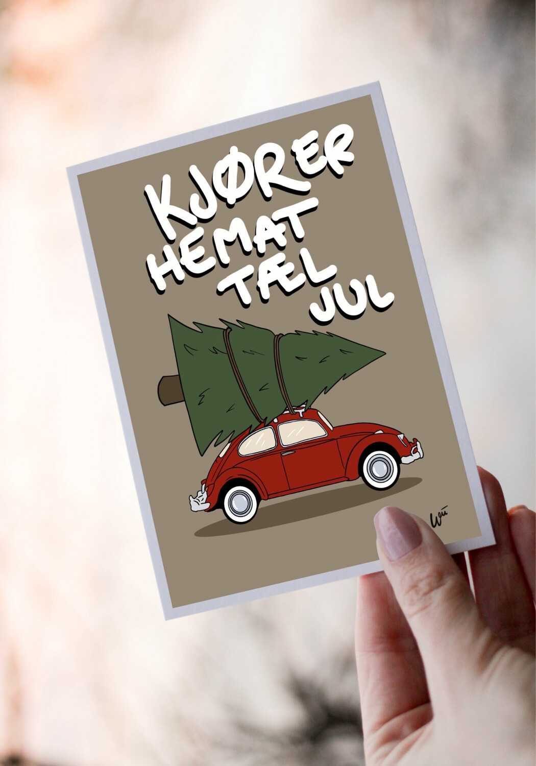 Julebil Julekort